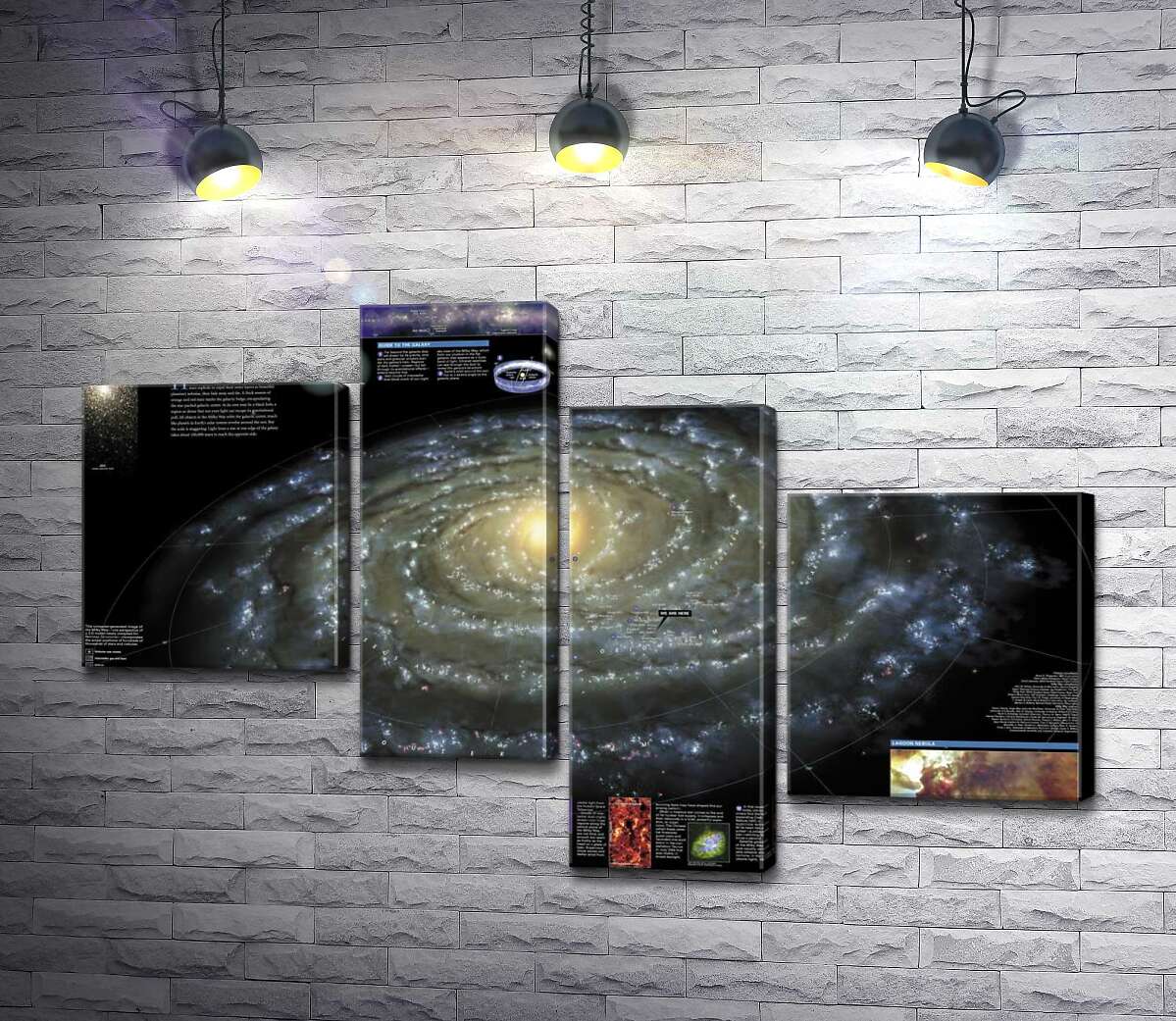 модульна картина Карта галактики Чумацький Шлях (Milky Way) (Модуль №21)