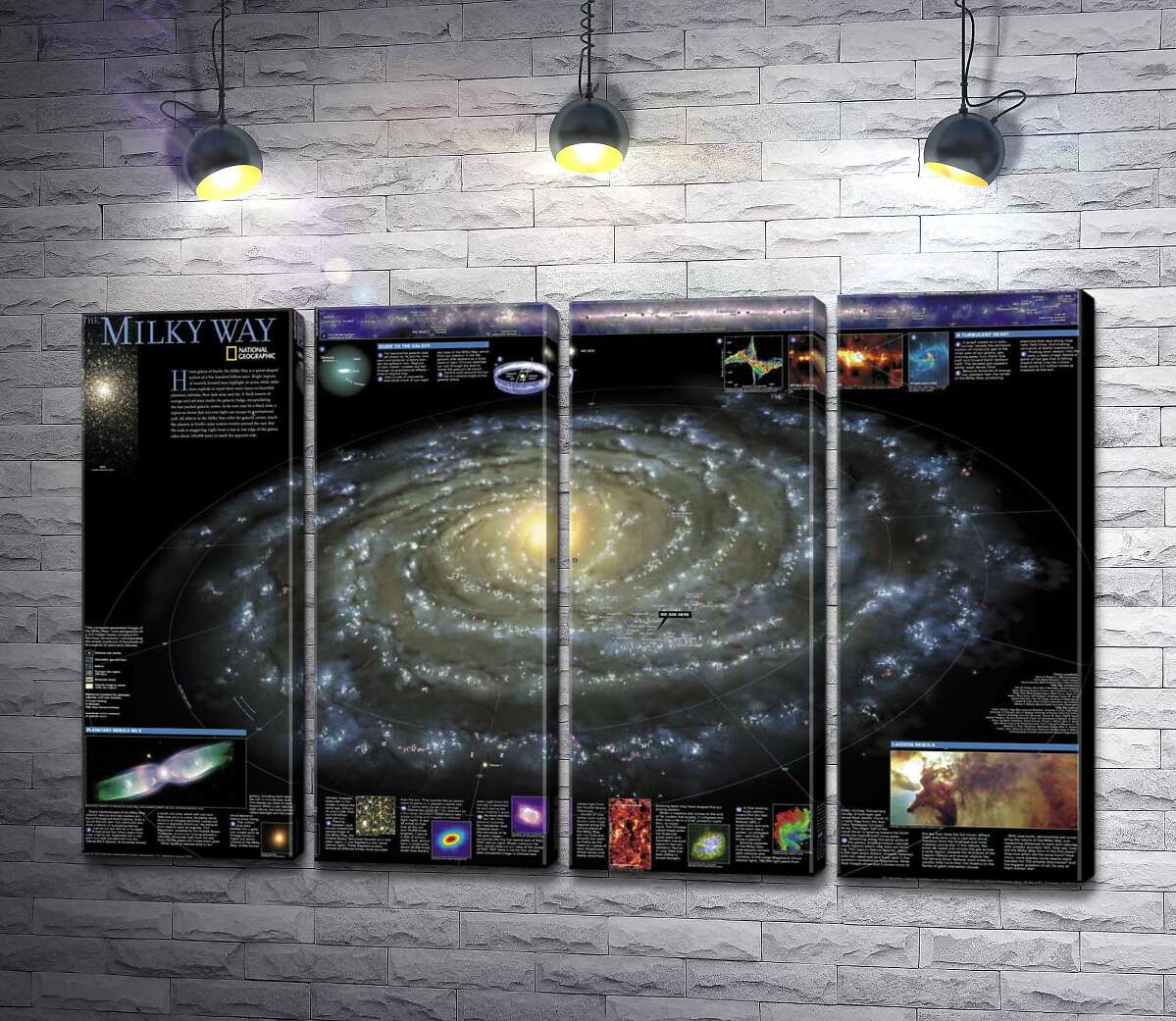 модульная картина Карта галактики Млечный Путь (Milky Way) (Модуль №24)