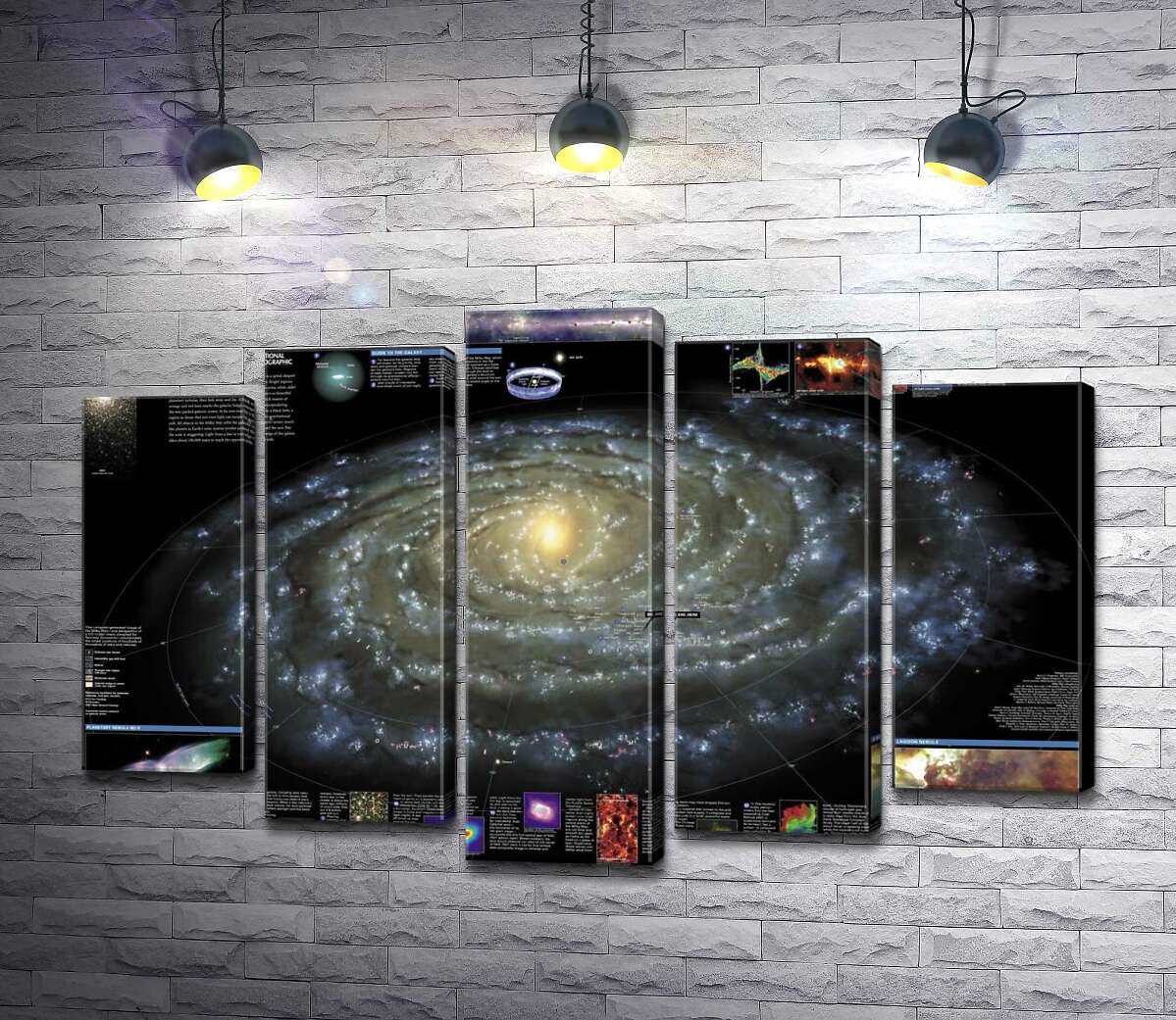 модульна картина Карта галактики Чумацький Шлях (Milky Way) (Модуль №4)
