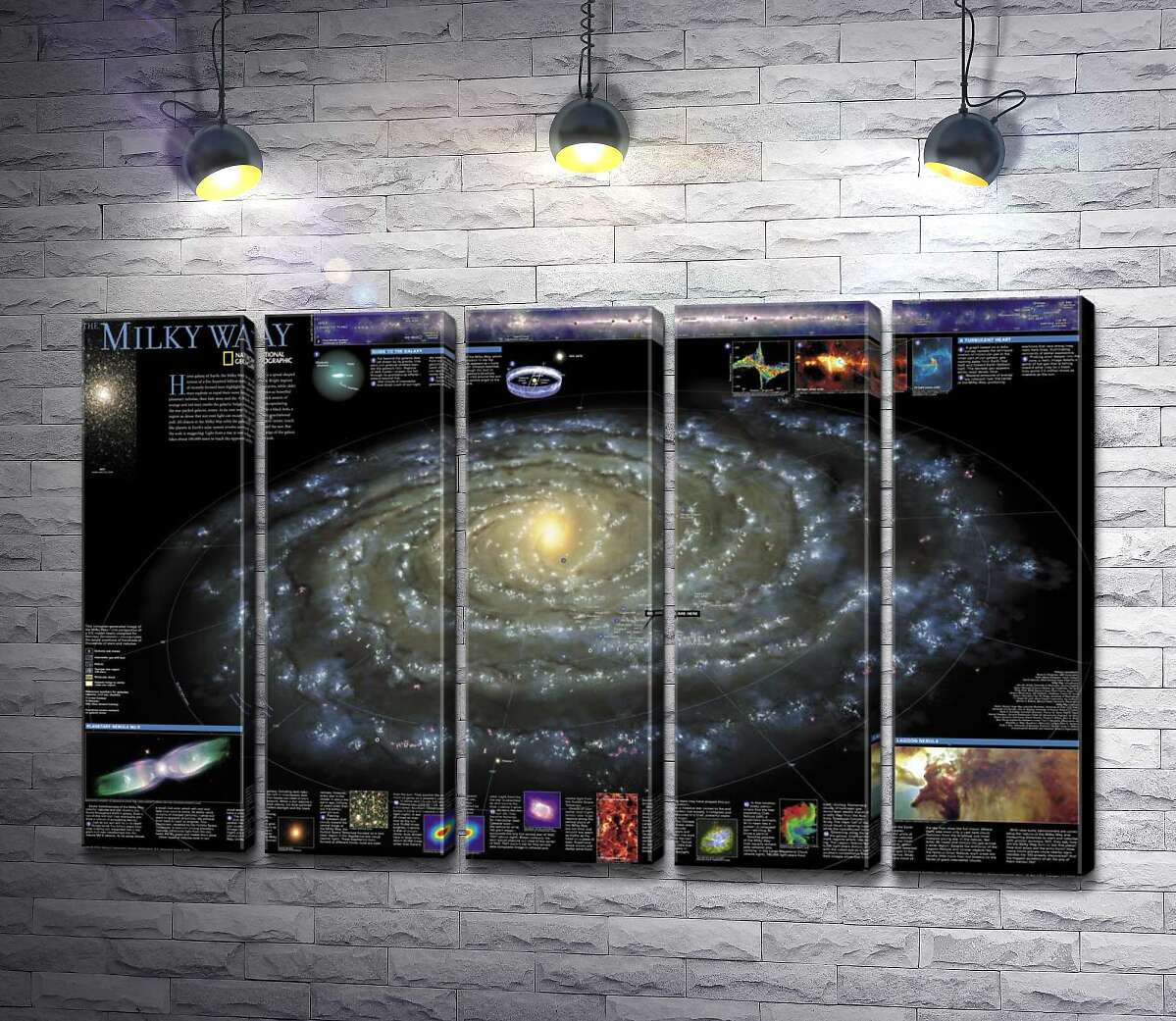 модульна картина Карта галактики Чумацький Шлях (Milky Way) (Модуль №26)