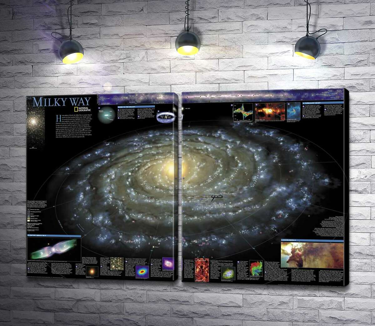 модульная картина Карта галактики Млечный Путь (Milky Way)