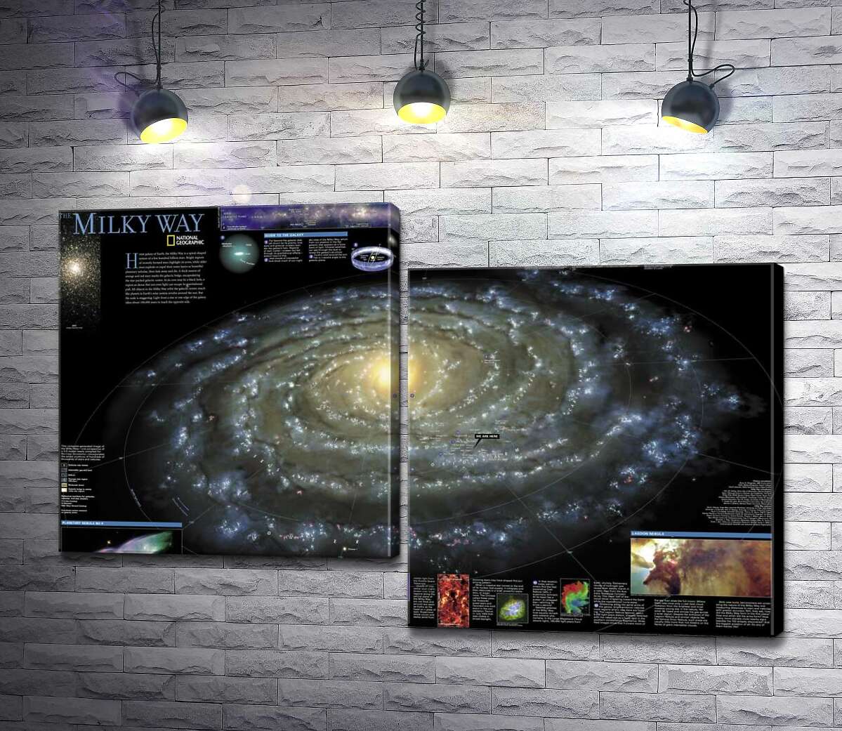 модульна картина Карта галактики Чумацький Шлях (Milky Way) (Модуль №9)
