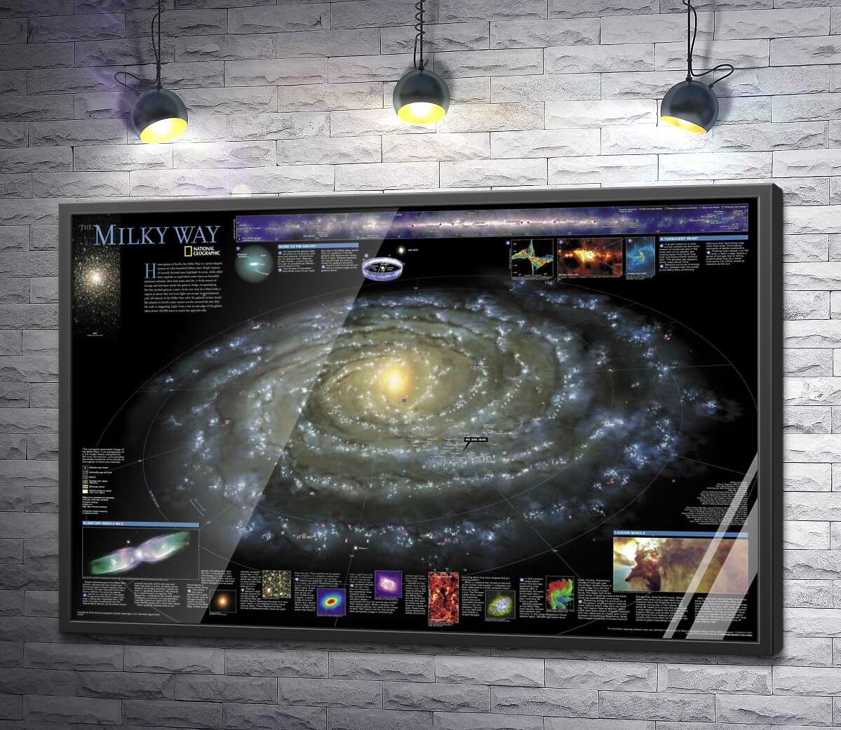 постер Карта галактики Млечный Путь (Milky Way)