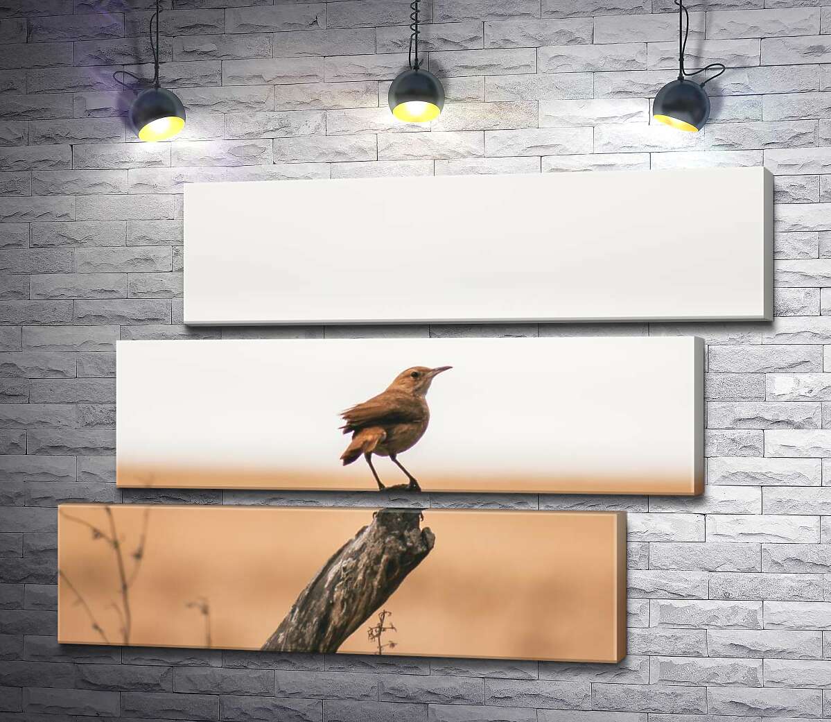 модульна картина Самотній соловей сидить на гілці (Модуль №17)