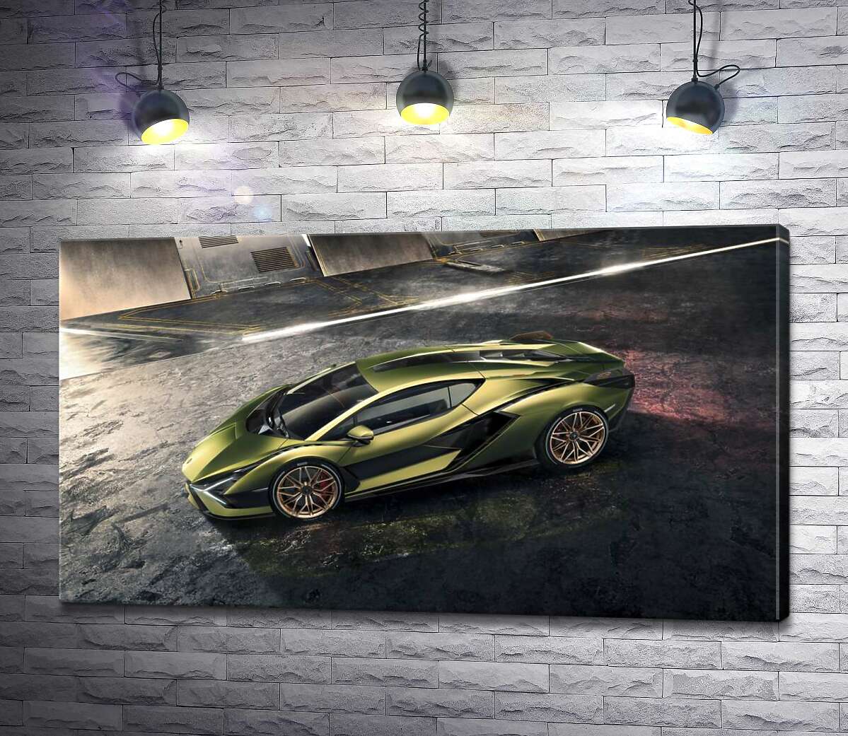 картина Автомобиль супергибрид Ламборгини (Lamborghini Sian)