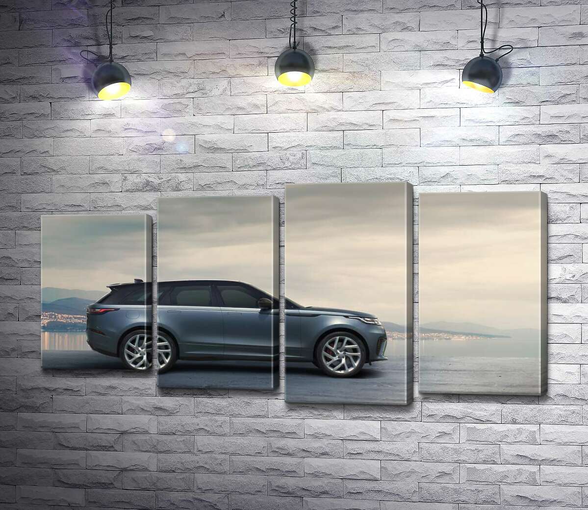 модульная картина Воплощение британской эстетики: автомобиль Ленд Ровер (Land Rover Range Rover Velar) (Модуль №3)