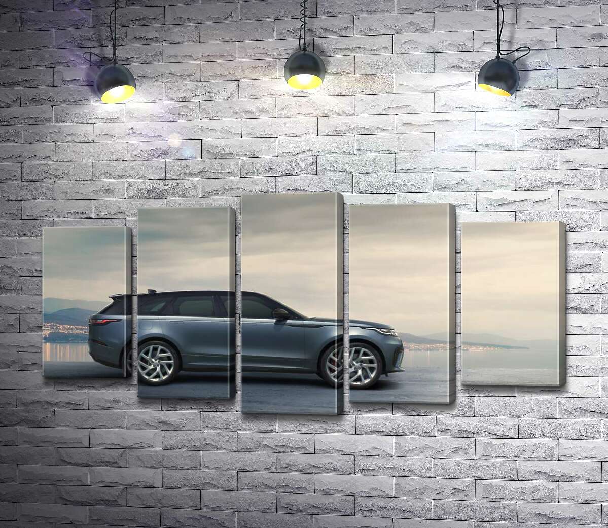модульная картина Воплощение британской эстетики: автомобиль Ленд Ровер (Land Rover Range Rover Velar) (Модуль №4)