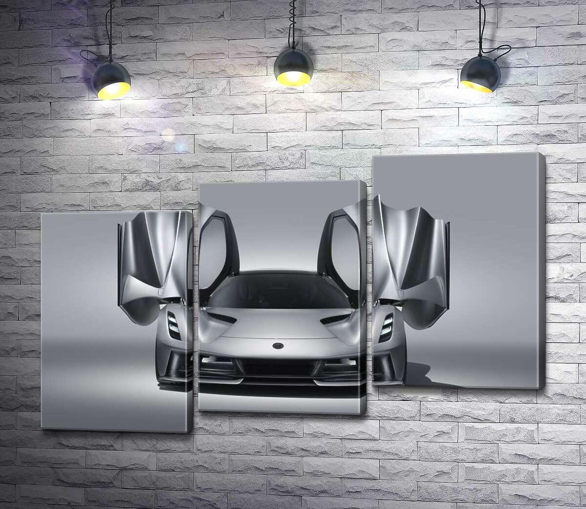 модульная картина Утонченность форм спортивного автомобиля Lotus Evija (Модуль №14)