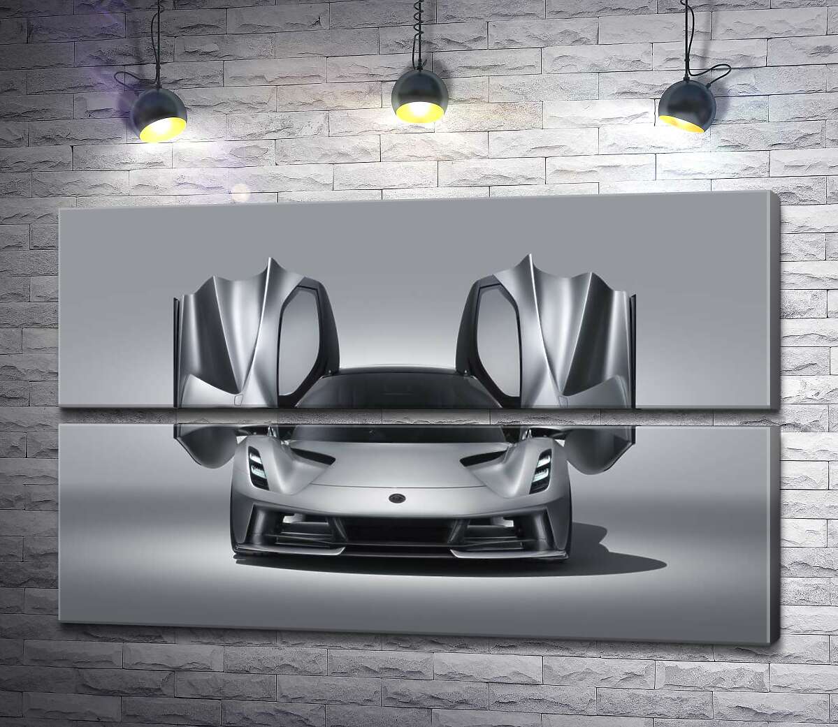 модульная картина Утонченность форм спортивного автомобиля Lotus Evija (Модуль №7)