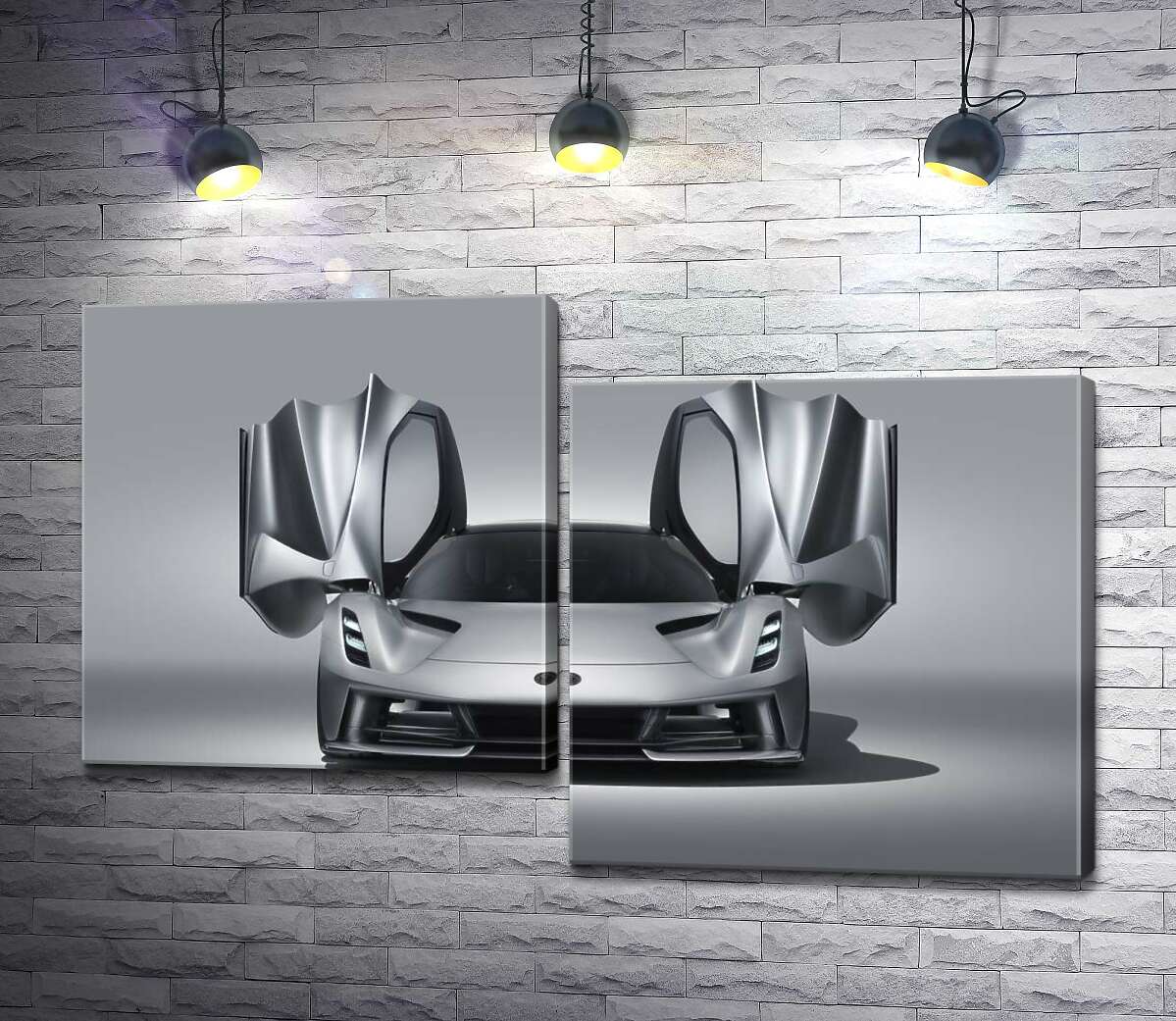 модульна картина Витонченість форм спортивного автомобіля Lotus Evija (Модуль №9)