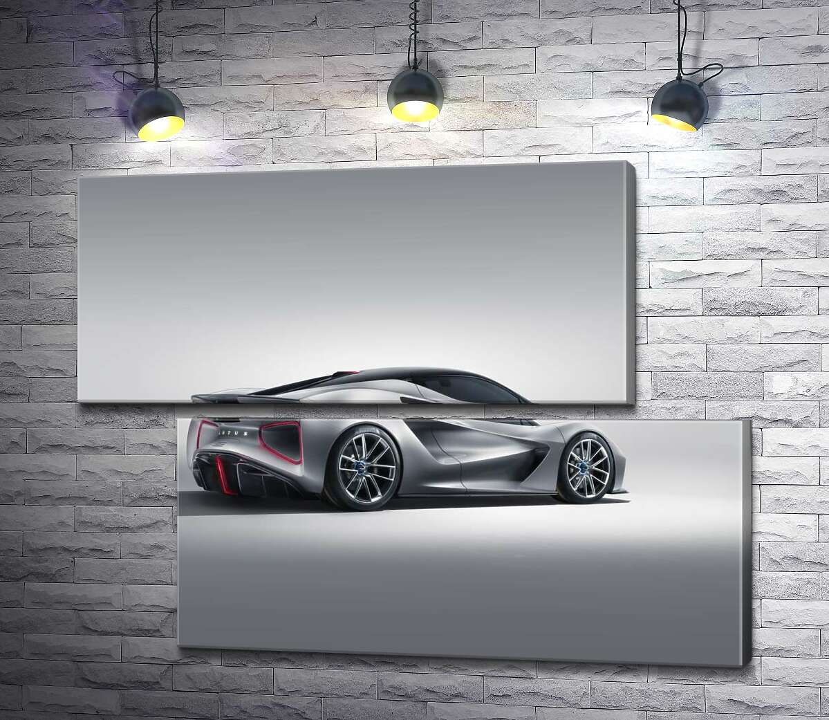 модульна картина Дивовижний дизайн електричного спортивного автомобіля Lotus Evija (Модуль №8)