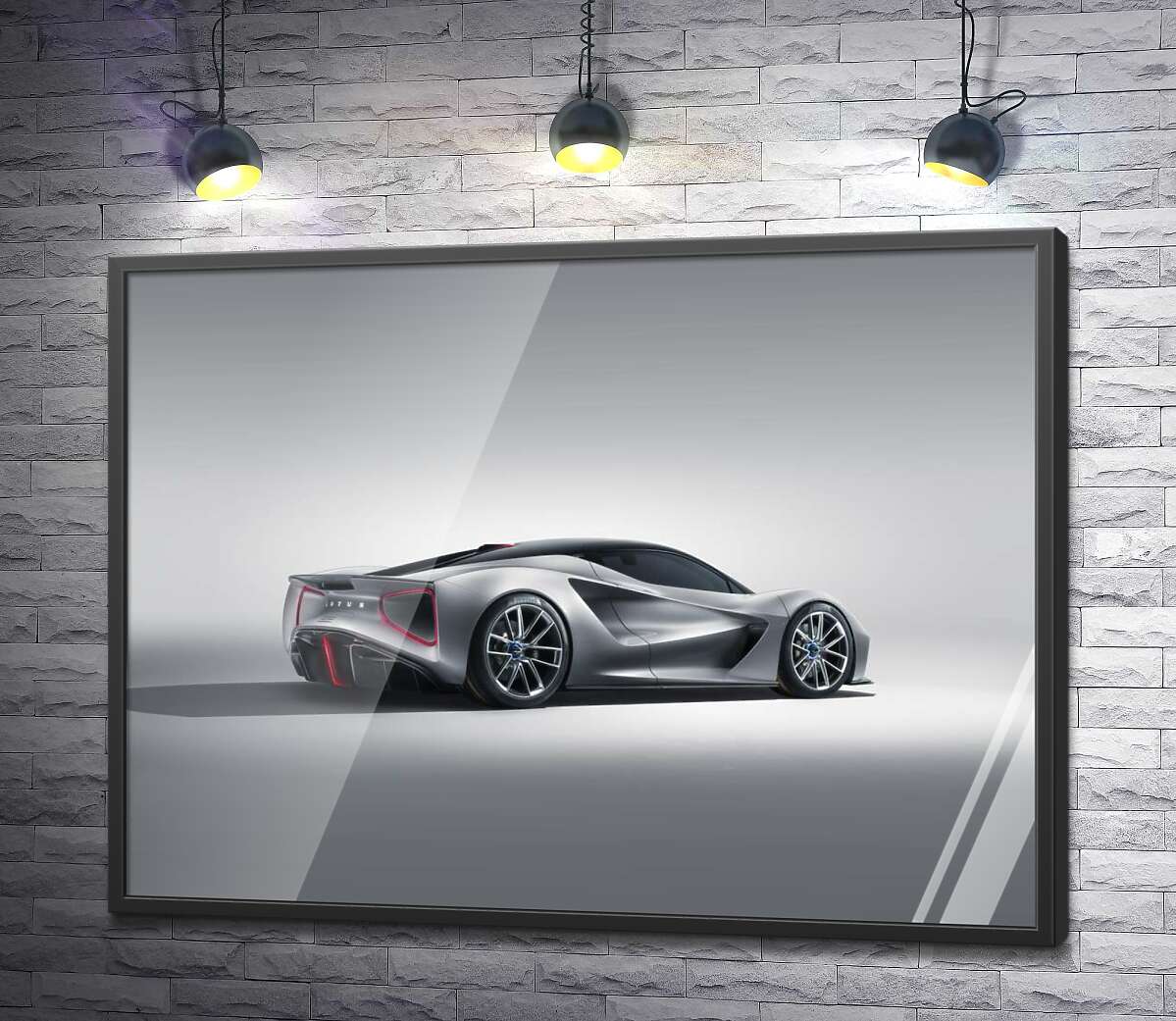 постер Удивительный дизайн электрического спортивного автомобиля Lotus Evija