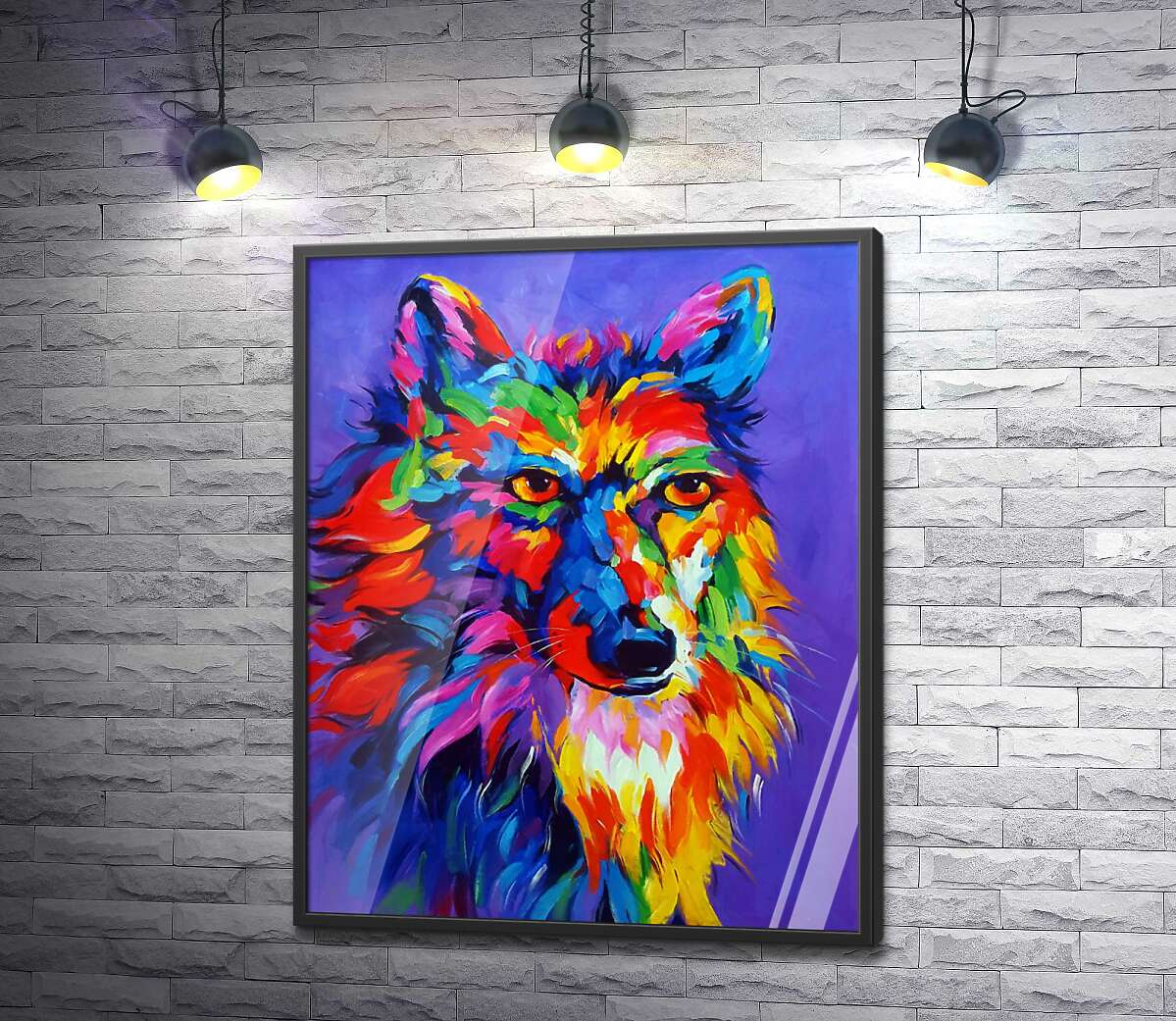 постер Цветная шерсть волка