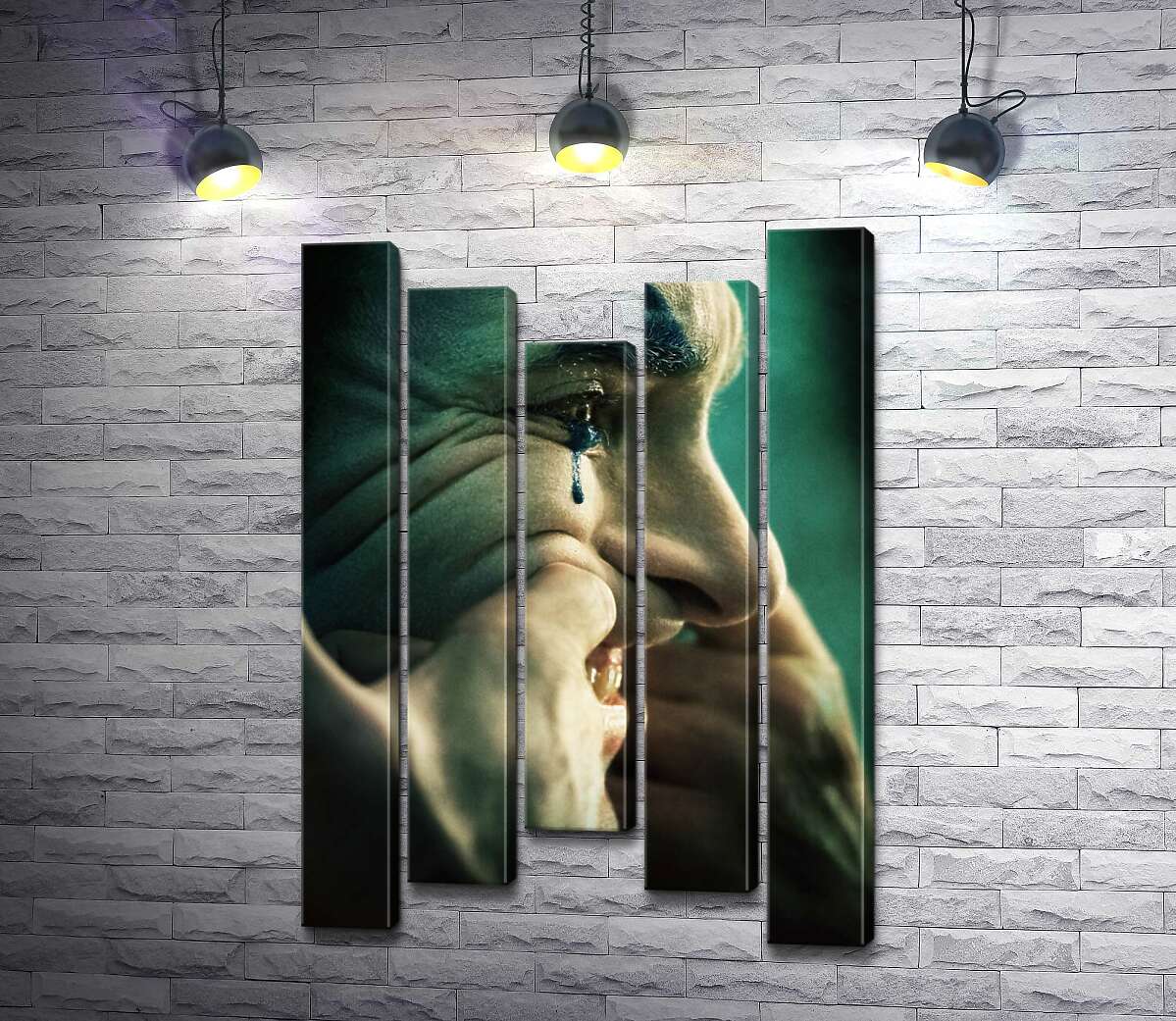 модульна картина Джокер (Joker) крізь сльози натягує посмішку на обличчі (Модуль №27)