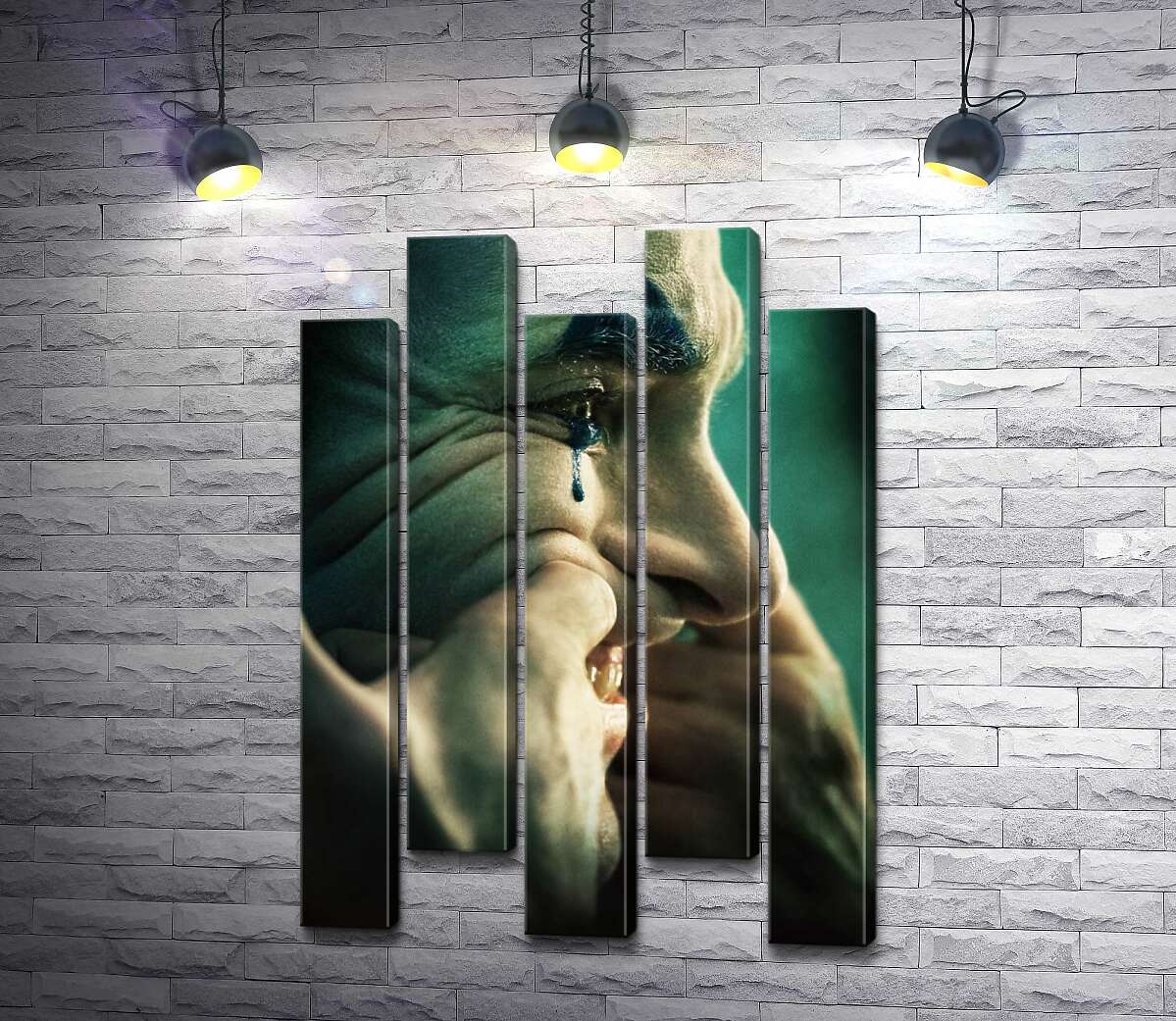 модульна картина Джокер (Joker) крізь сльози натягує посмішку на обличчі (Модуль №30)