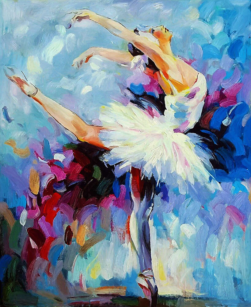 картина-постер Граційні рухи балерини в танці