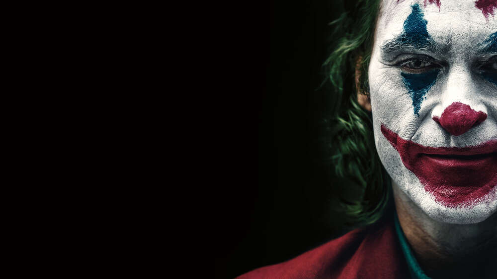 картина-постер Джокер (Joker) накрашен слоями грима