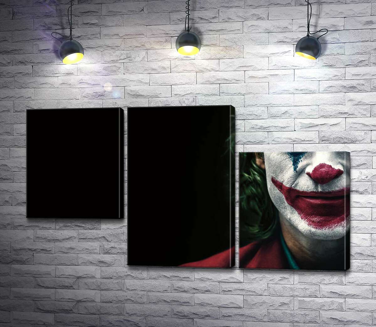 модульная картина Джокер (Joker) накрашен слоями грима (Модуль №13)
