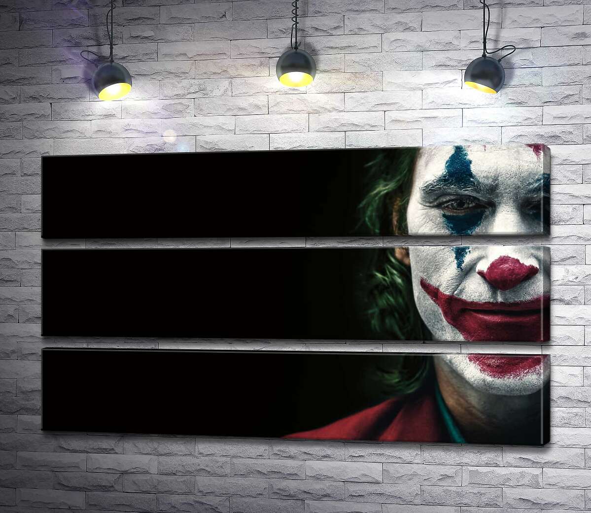 модульная картина Джокер (Joker) накрашен слоями грима (Модуль №15)