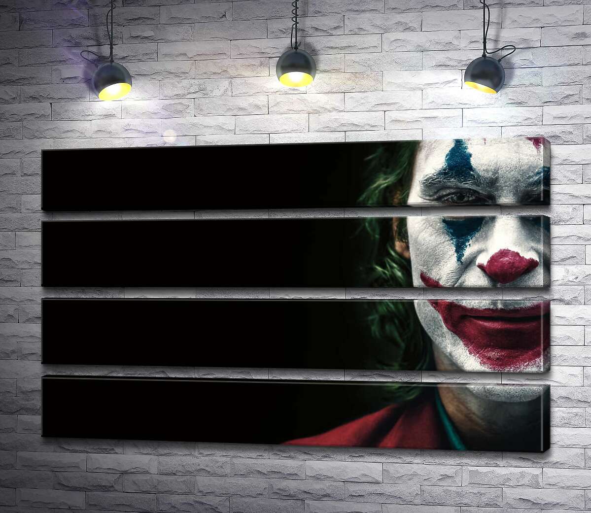 модульна картина Джокер (Joker) нафарбований шарами гриму (Модуль №22)