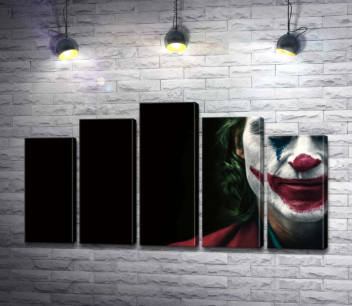 модульная картина Джокер (Joker) накрашен слоями грима (Модуль №29)