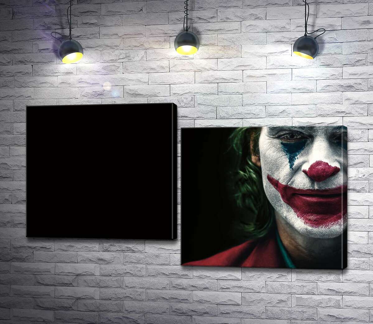 модульная картина Джокер (Joker) накрашен слоями грима (Модуль №9)