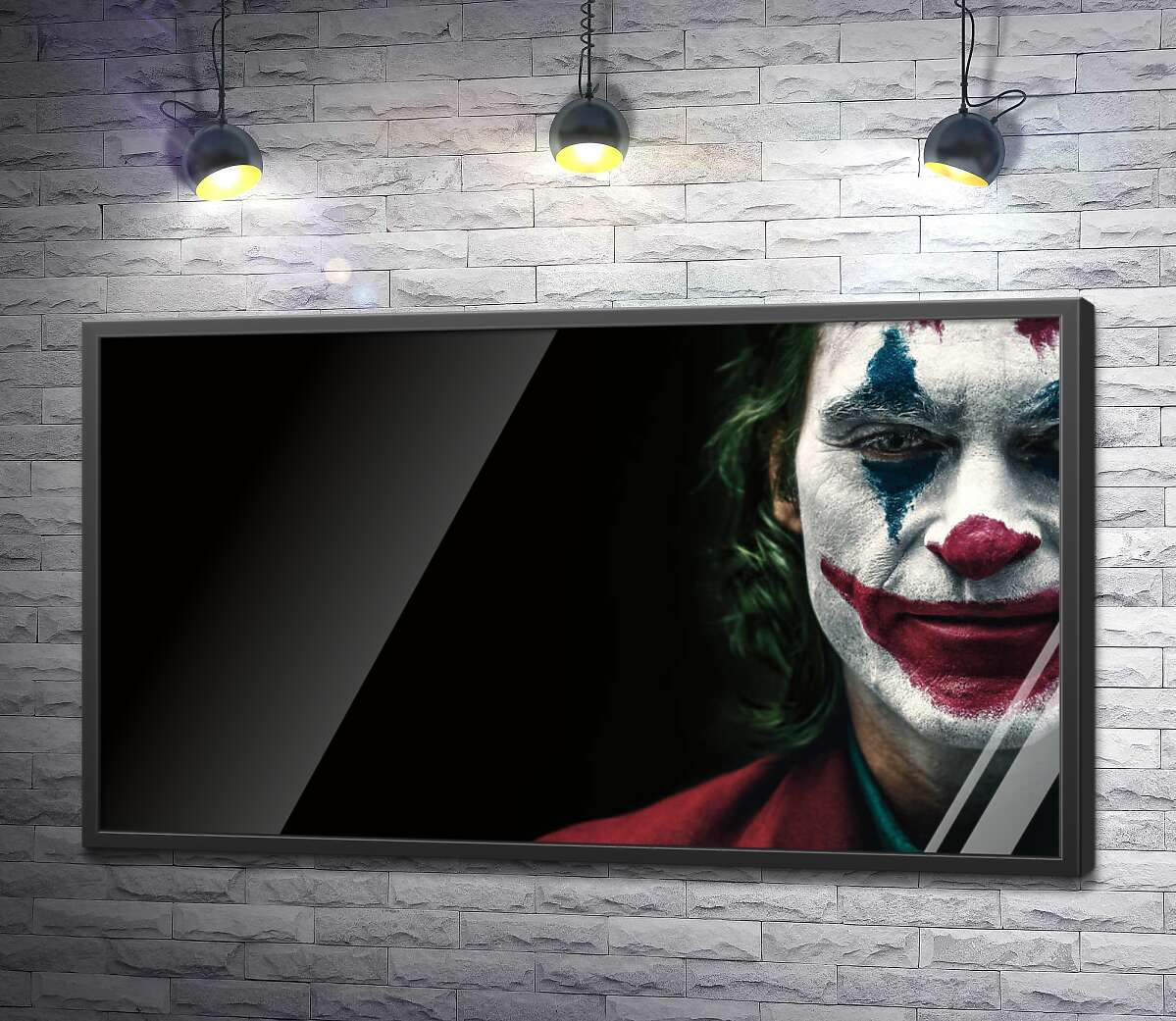 постер Джокер (Joker) накрашен слоями грима