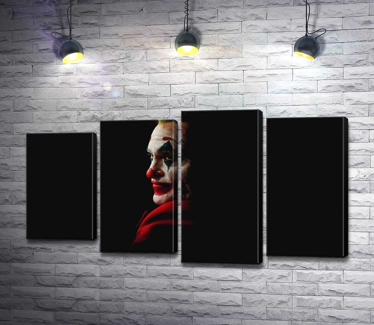 модульна картина Профіль Джокера (Joker) розсіюється в тіні (Модуль №3)