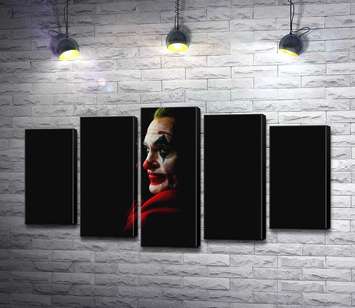 модульна картина Профіль Джокера (Joker) розсіюється в тіні (Модуль №4)