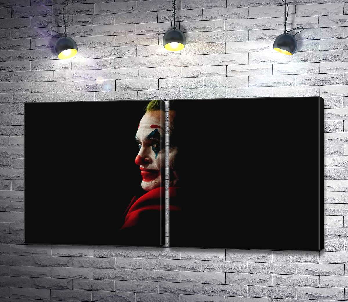 модульная картина Профиль Джокера (Joker) рассеивается в тени
