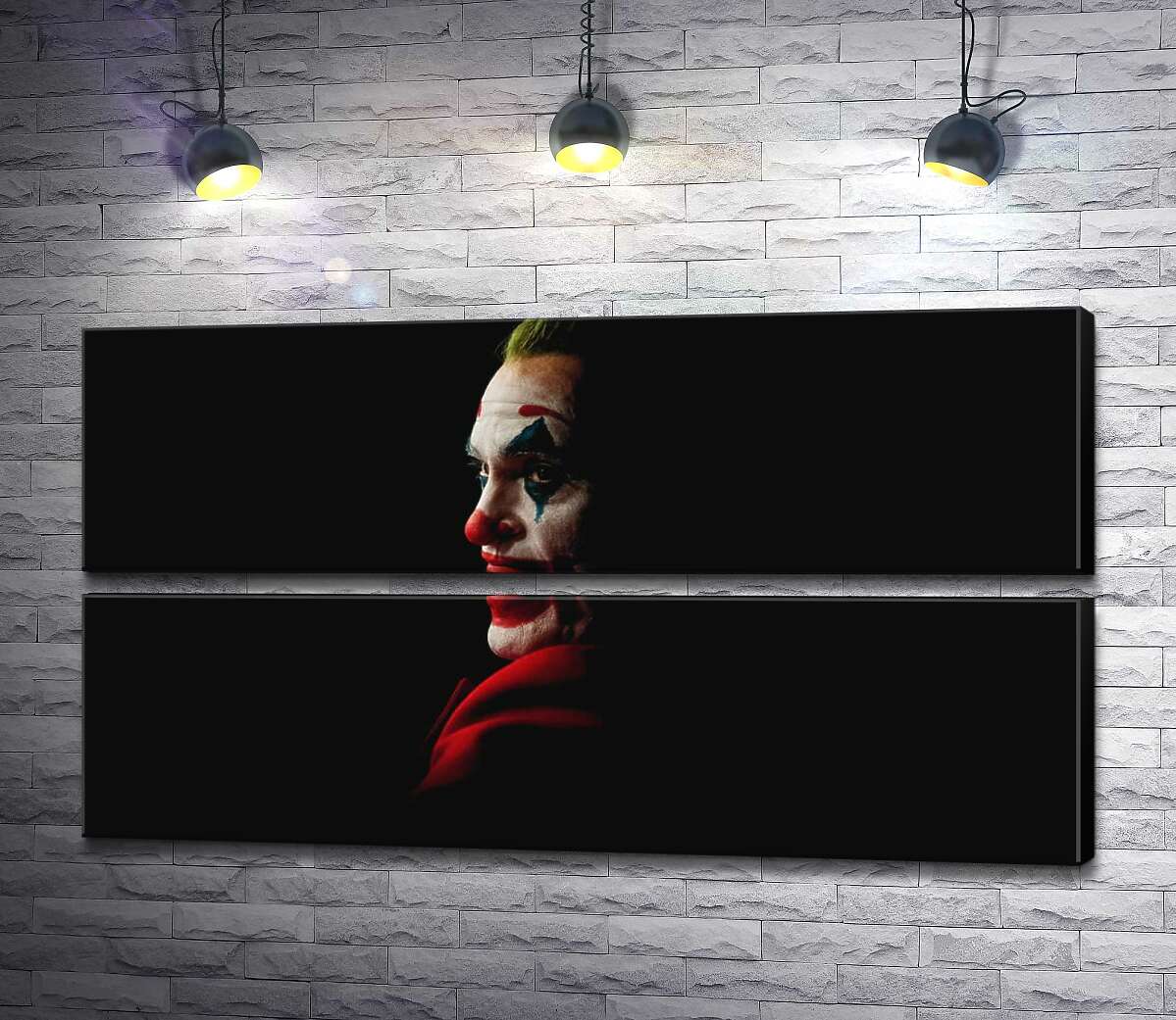 модульная картина Профиль Джокера (Joker) рассеивается в тени (Модуль №7)