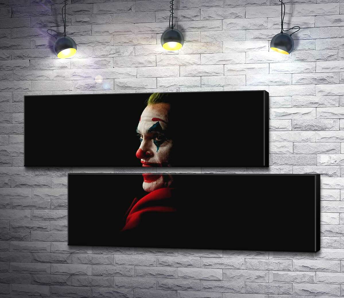 модульная картина Профиль Джокера (Joker) рассеивается в тени (Модуль №8)