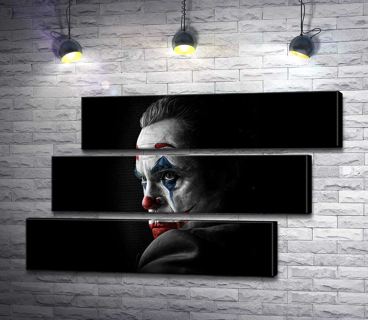 модульна картина Сумний погляд Джокера (Joker) з тіні (Модуль №17)