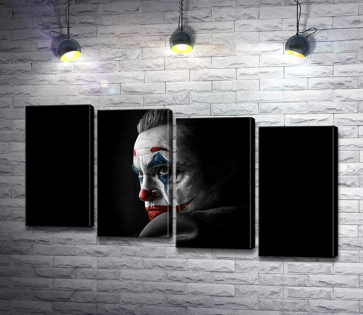 модульна картина Сумний погляд Джокера (Joker) з тіні (Модуль №19)