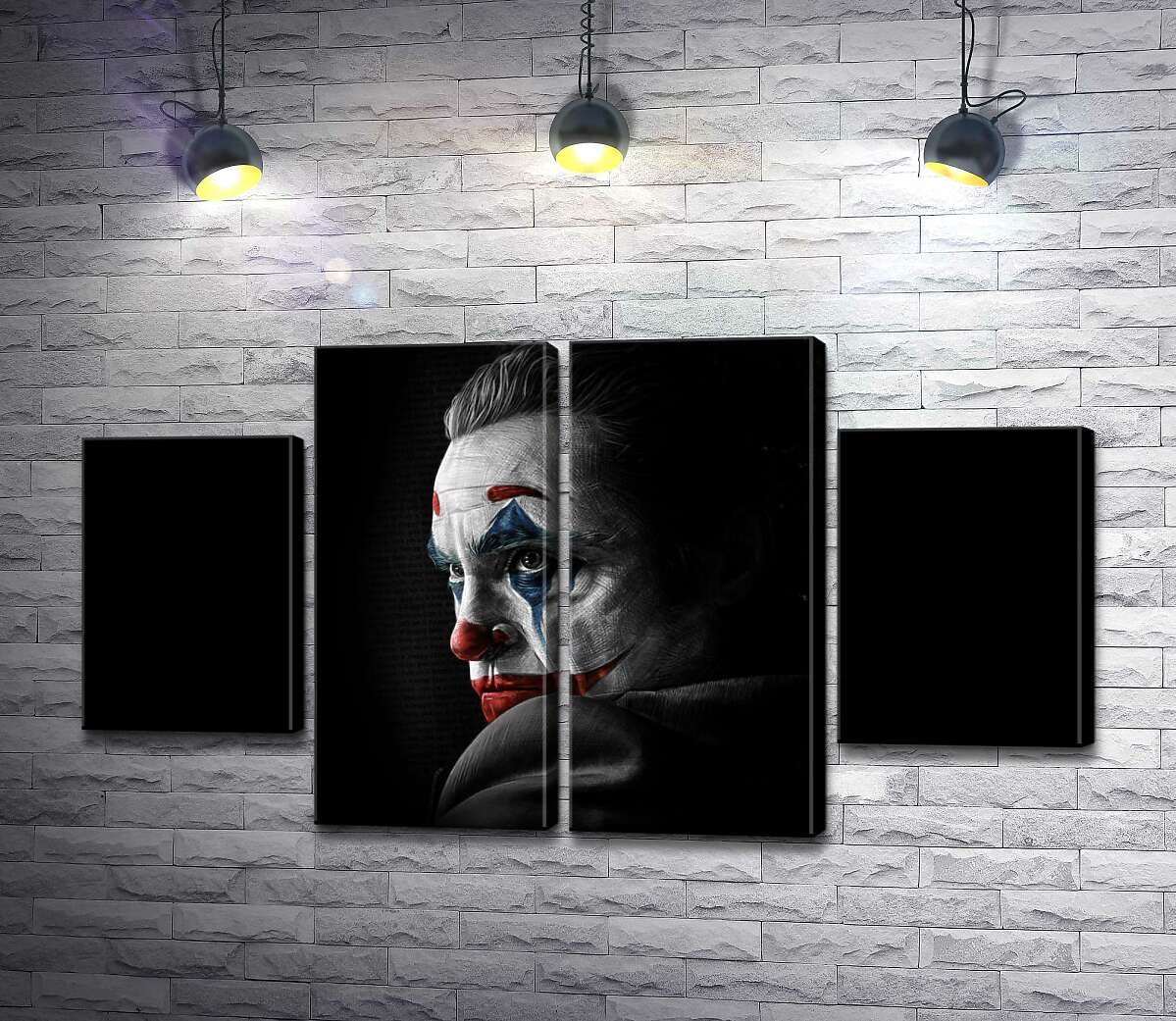 модульна картина Сумний погляд Джокера (Joker) з тіні (Модуль №20)