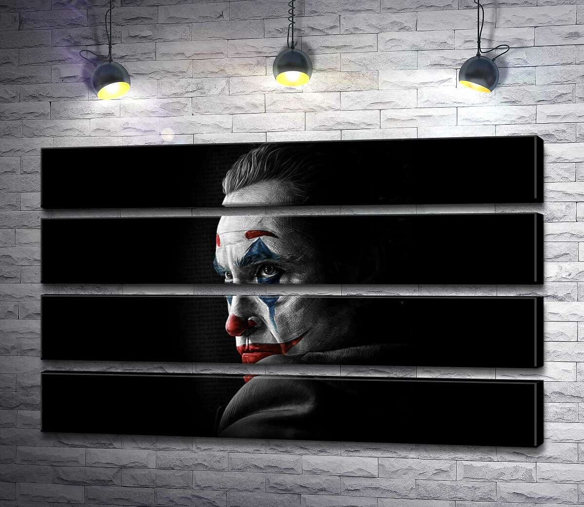 модульная картина Грустный взгляд Джокера (Joker) из тени (Модуль №22)