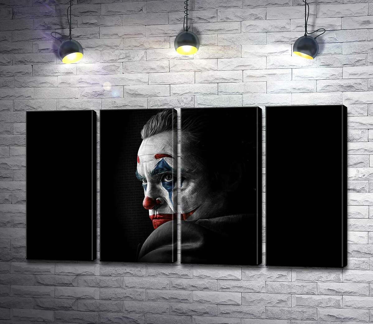 модульная картина Грустный взгляд Джокера (Joker) из тени (Модуль №24)