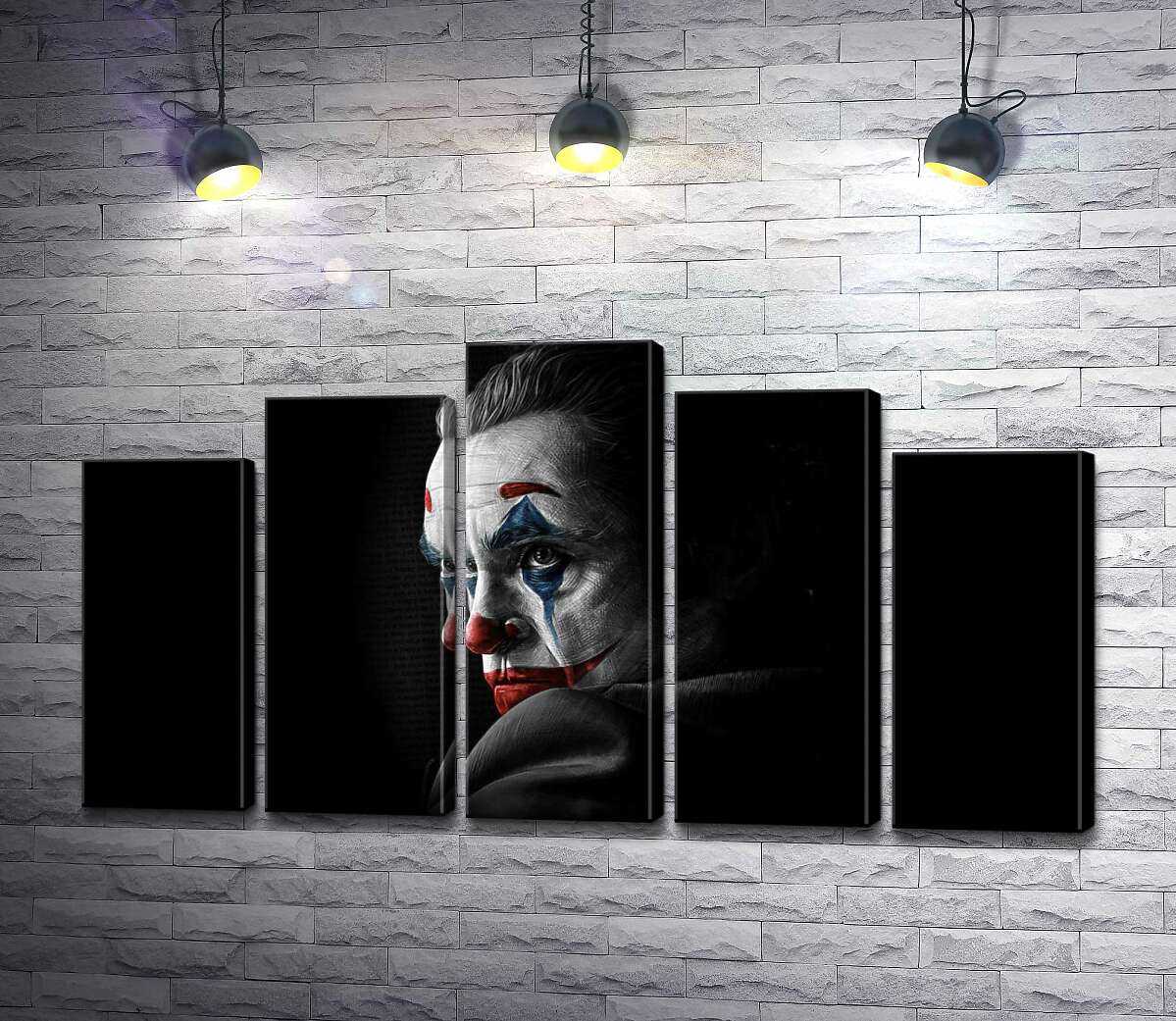 модульная картина Грустный взгляд Джокера (Joker) из тени (Модуль №29)