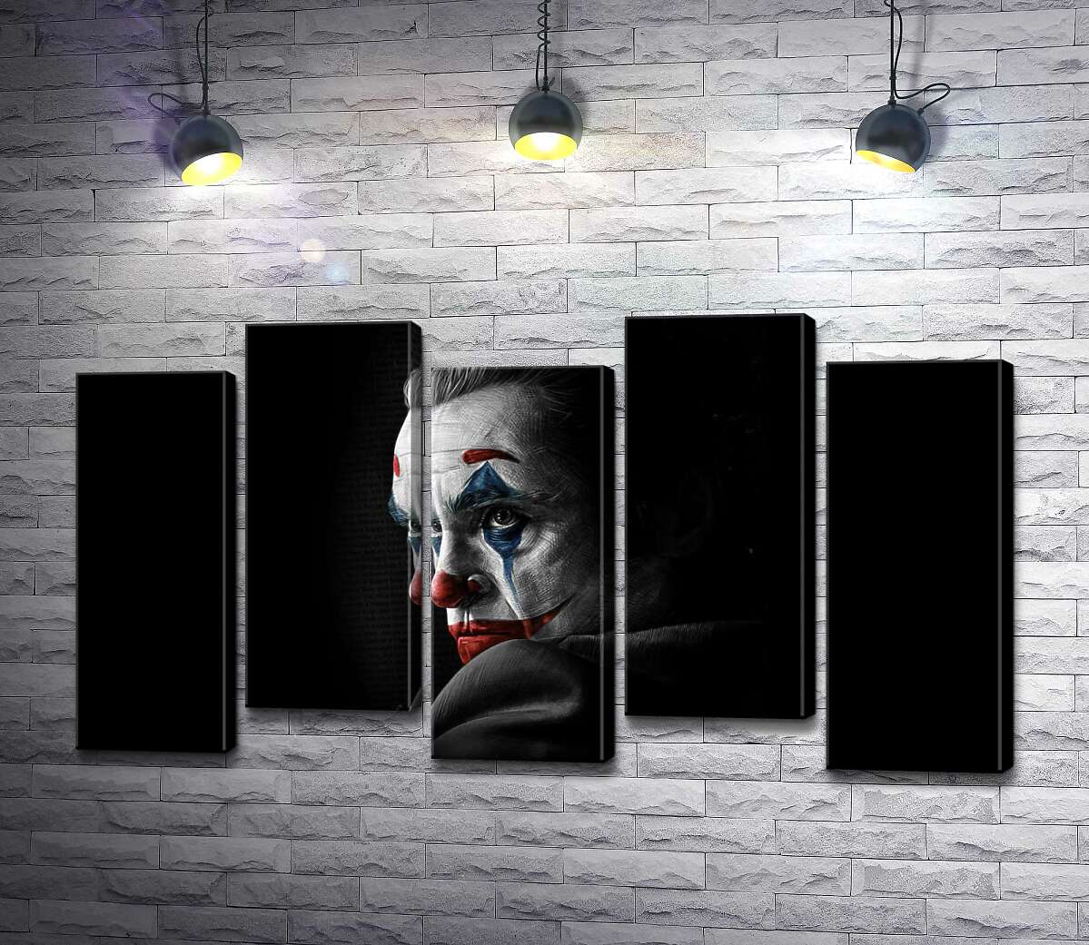 модульная картина Грустный взгляд Джокера (Joker) из тени (Модуль №30)