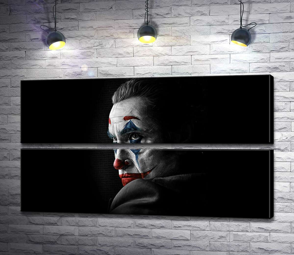 модульна картина Сумний погляд Джокера (Joker) з тіні (Модуль №7)