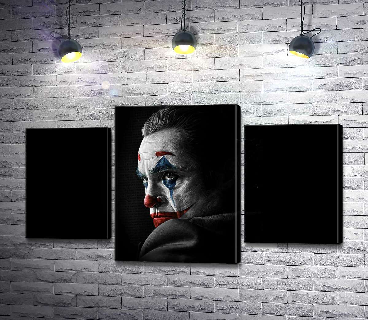 модульна картина Сумний погляд Джокера (Joker) з тіні (Модуль №10)