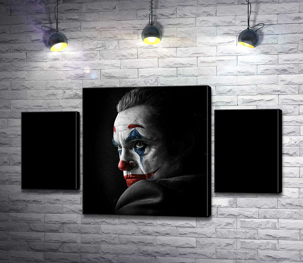 модульна картина Сумний погляд Джокера (Joker) з тіні (Модуль №5)