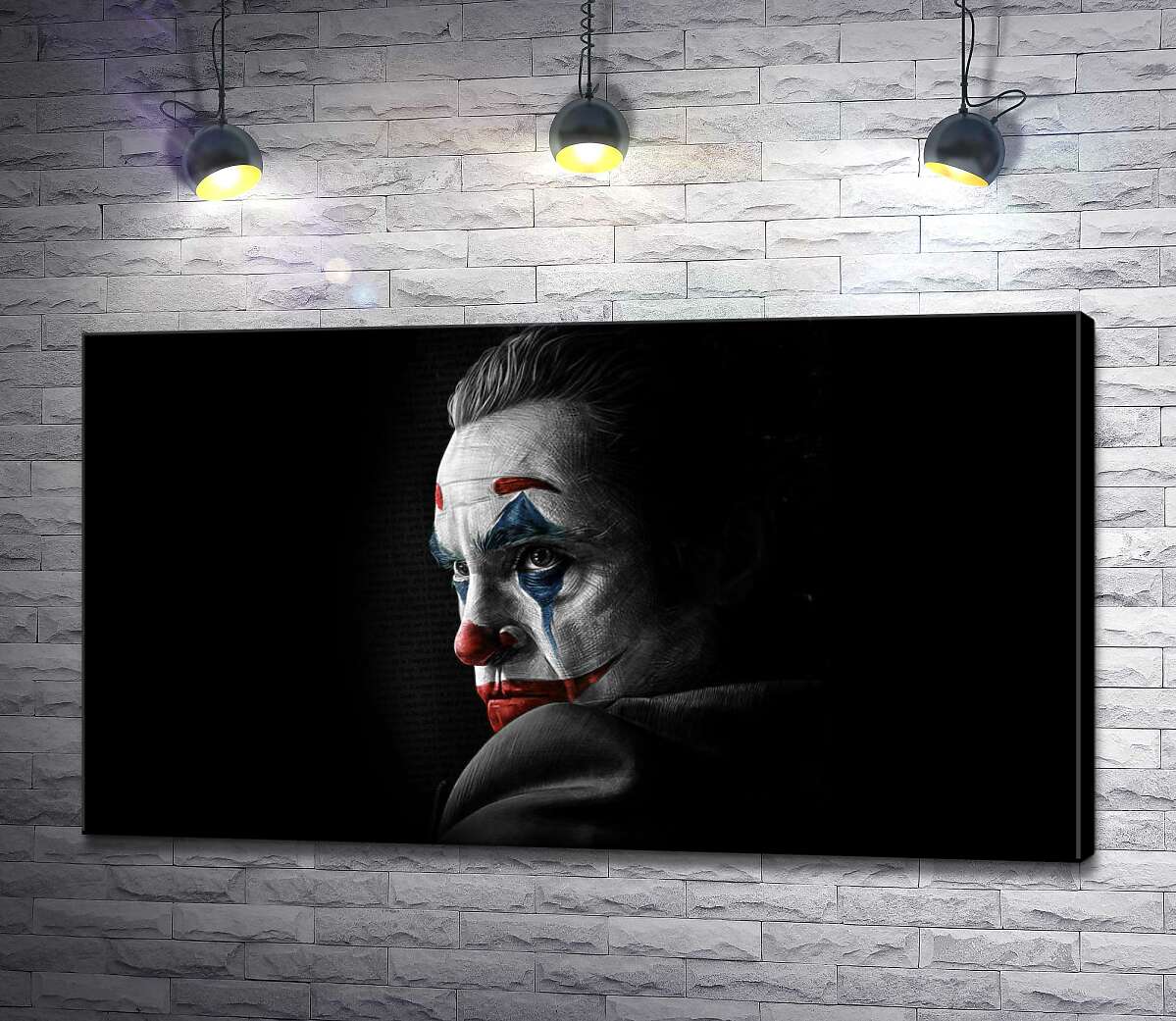 картина Грустный взгляд Джокера (Joker) из тени