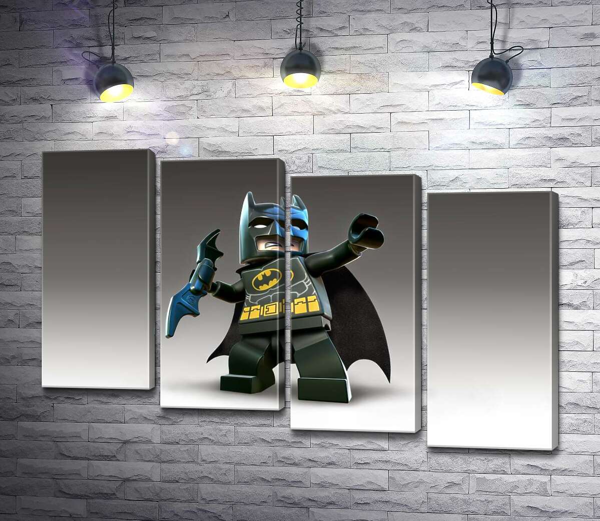модульная картина Лего Бэтмен (Batman) с оружием, электронным бетарангом (Модуль №19)