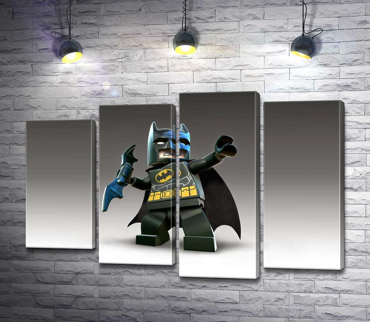 модульная картина Лего Бэтмен (Batman) с оружием, электронным бетарангом (Модуль №3)