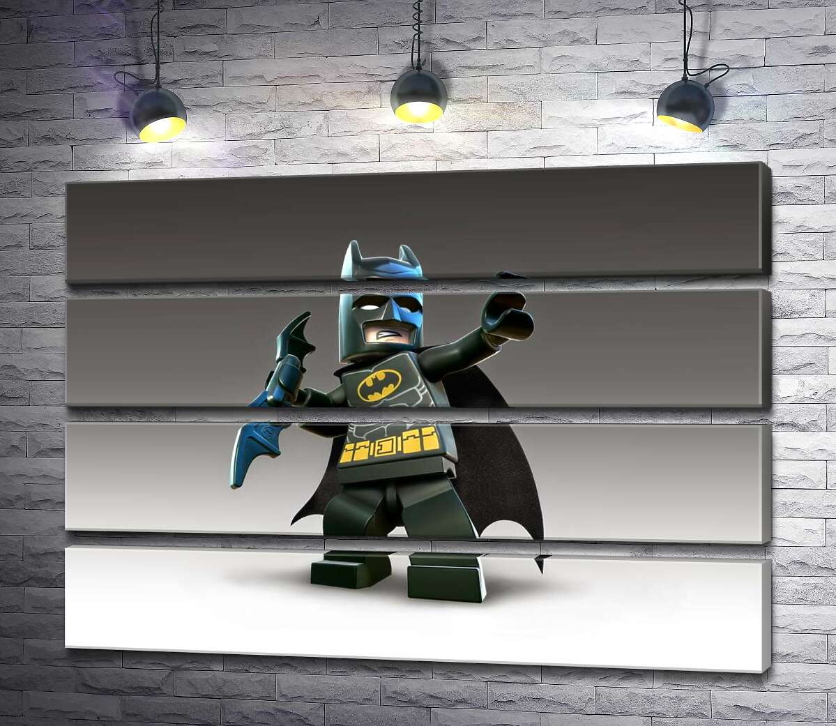 модульная картина Лего Бэтмен (Batman) с оружием, электронным бетарангом (Модуль №22)