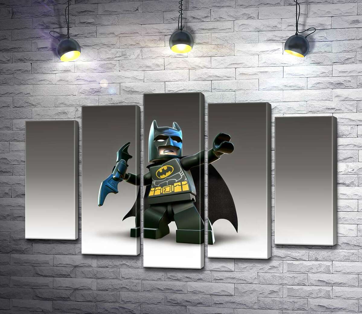 модульна картина Лего Бетмен (Batman) із зброєю, електронним бетарангом (Модуль №4)