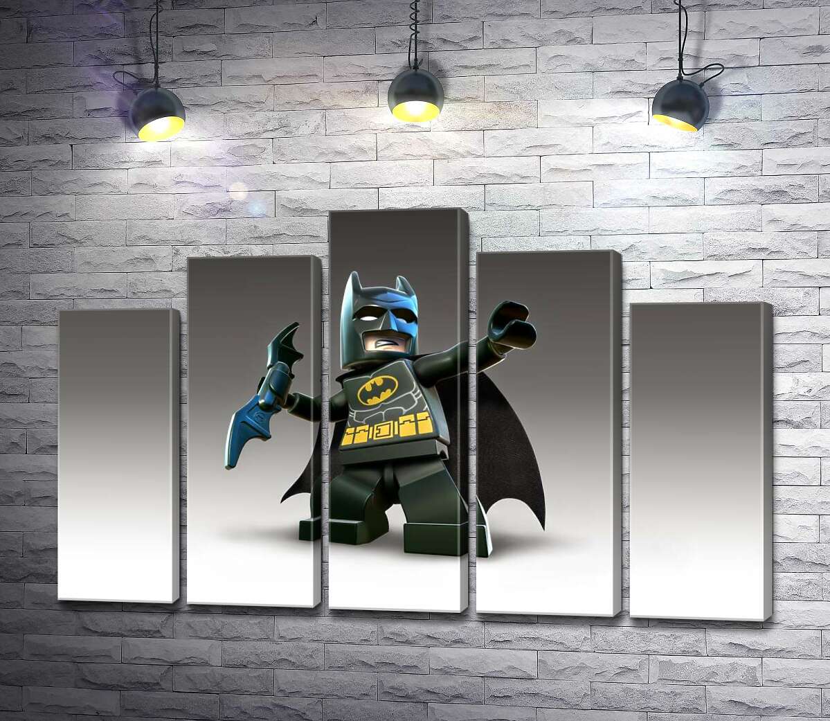 модульная картина Лего Бэтмен (Batman) с оружием, электронным бетарангом (Модуль №29)