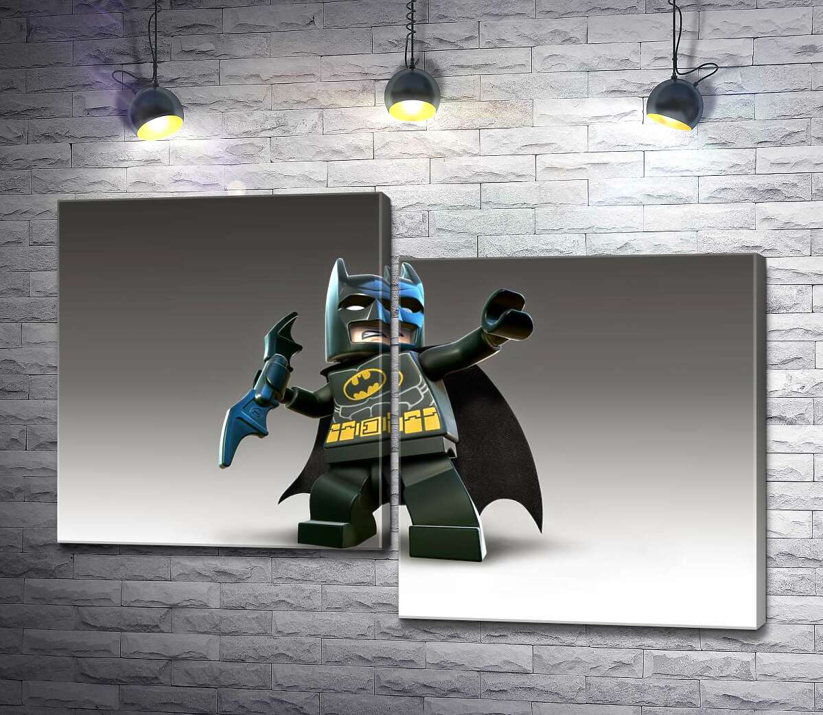 модульная картина Лего Бэтмен (Batman) с оружием, электронным бетарангом (Модуль №9)