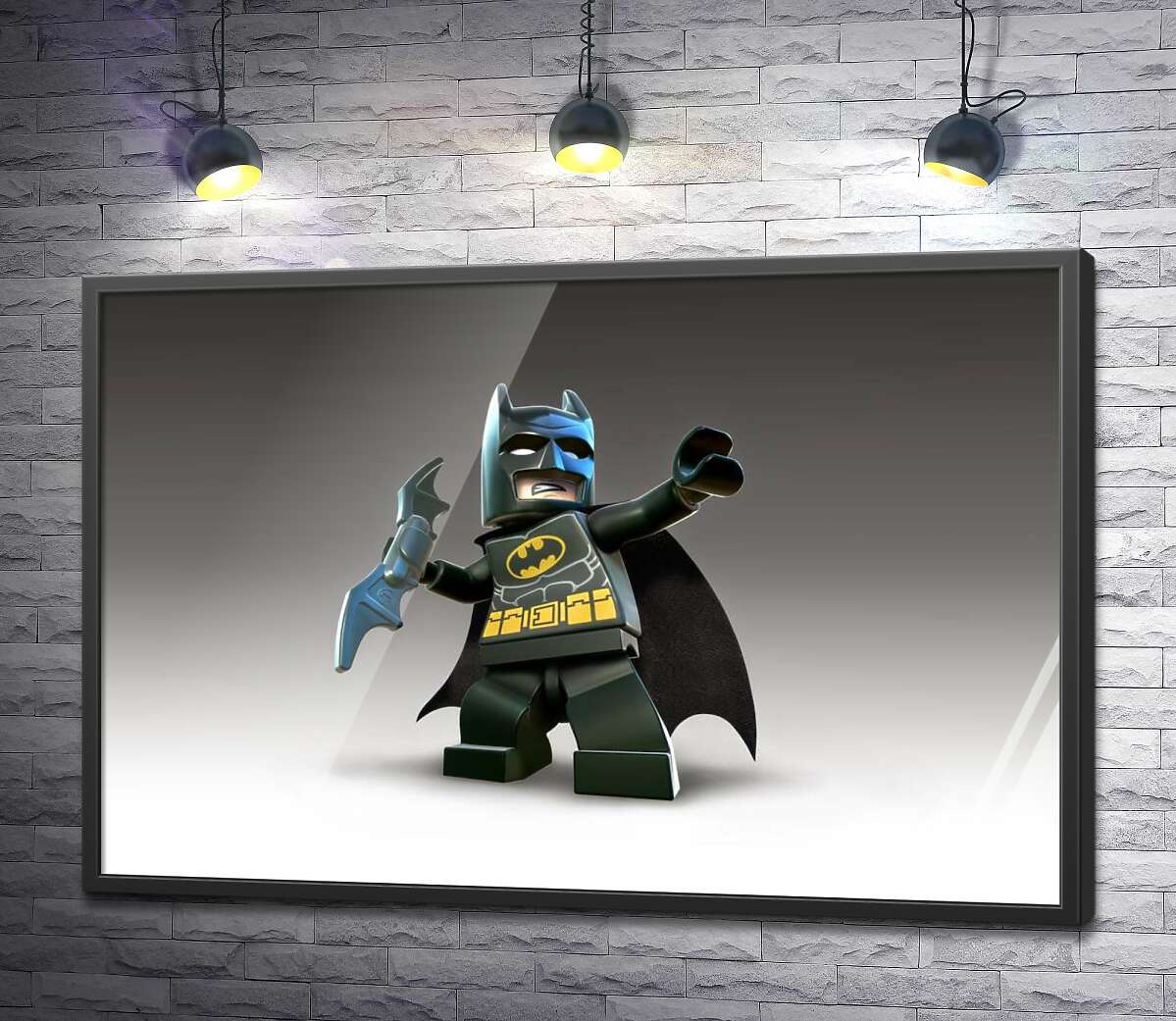 постер Лего Бэтмен (Batman) с оружием, электронным бетарангом